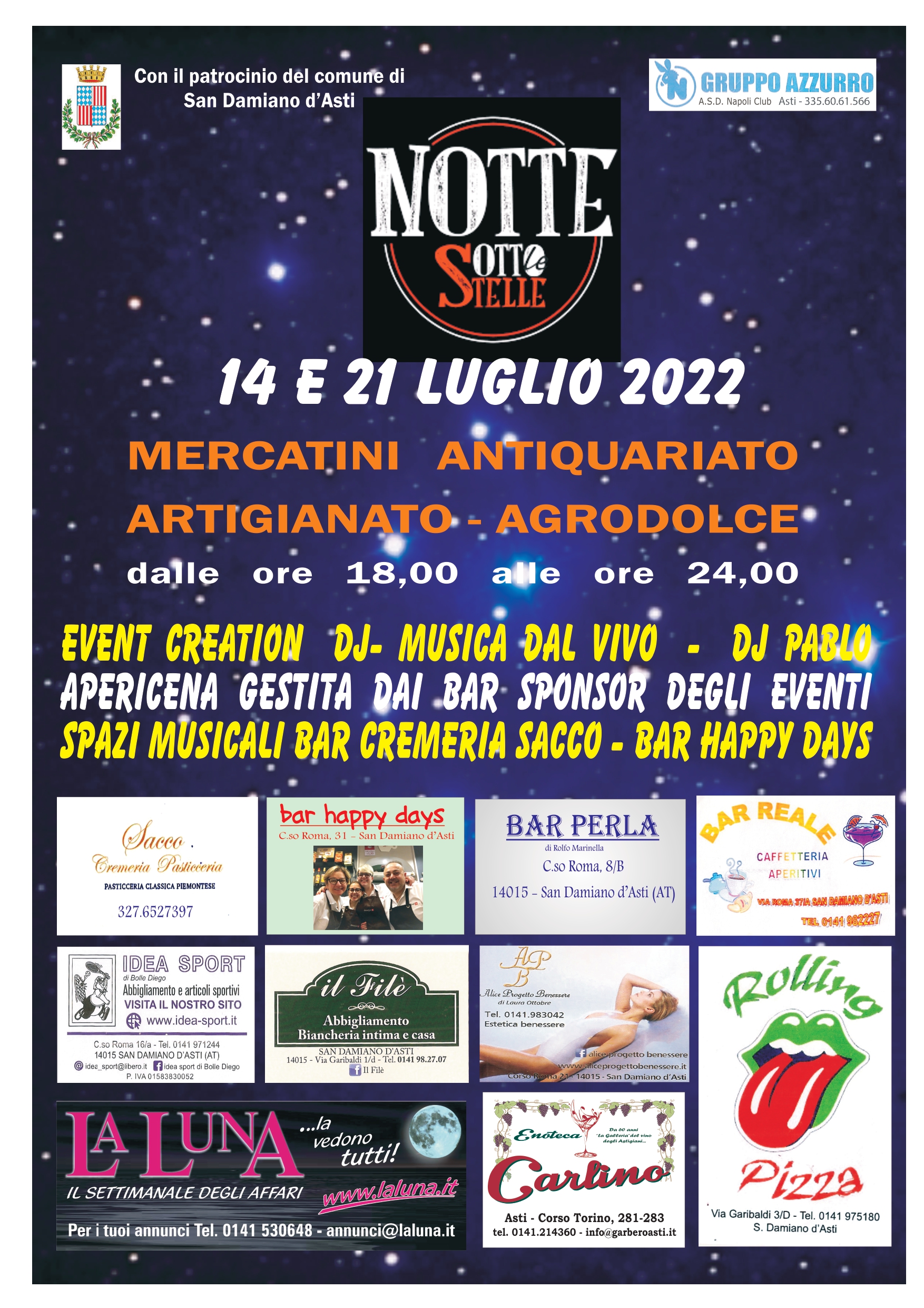 San Damiano d'Asti | Notte sotto le stelle