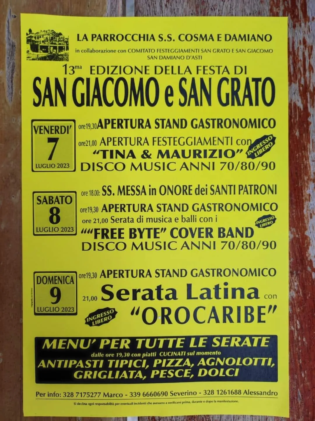 San Damiano d'Asti | Festa di San Giacomo e San Grato (edizione 2023)