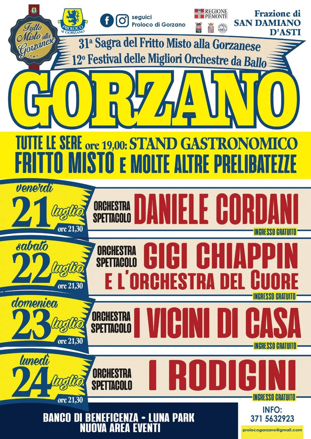 San Damiano d'Asti | Sagra del Fritto Misto alla Gorzanese 2023