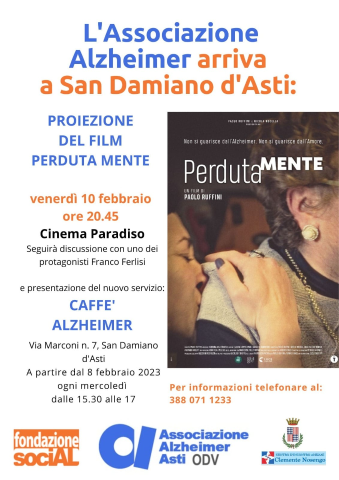 San Damiano d'Asti | "Perduta mente" e presentazione "Caffè Alzheimer"